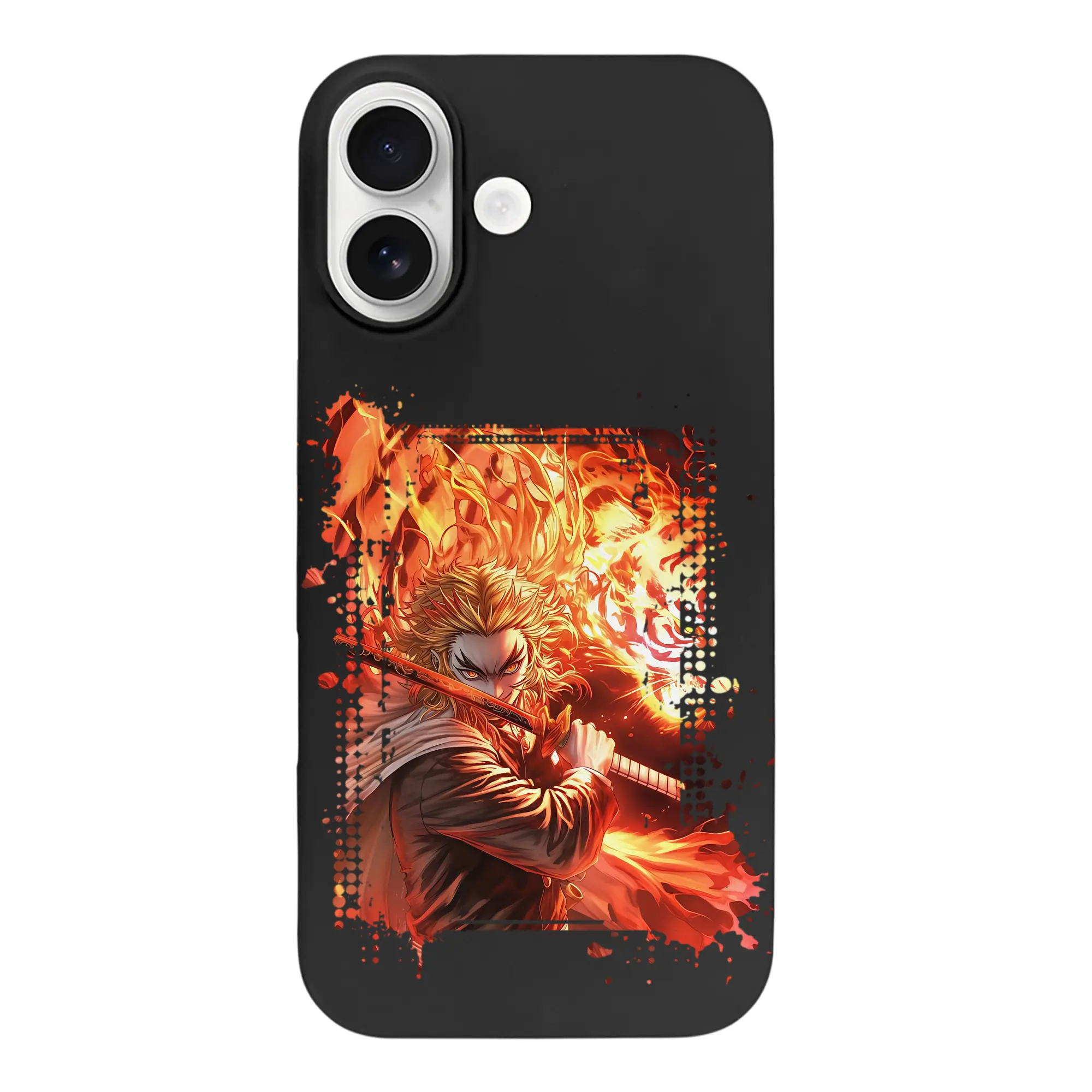 鬼滅の刃 グッズ,煉獄 杏寿郎 - iPhone 17 シリーズ シリコンケース 薄型 耐衝撃 指紋防止 ソフトタッチカバー 精密フィット 傷防止 保護ケース iPhone 17/17 Air/17 Pro/17 Pro Max 対応